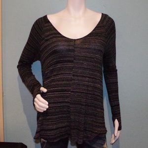 abercrombie open back long sleeve top